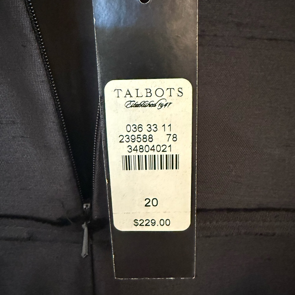 Talbots Women 20w Silk/Wool Blend Sleeveless Sheath Dress NWT $229 - Picture 4 of 5